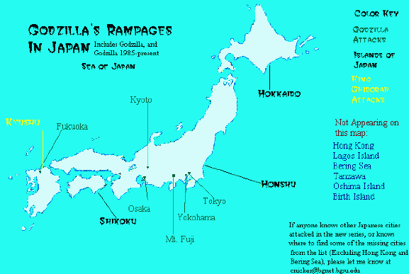 Godzilla Rampage Map