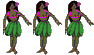 3 hula girls