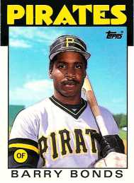 Barry Bonds 1986 Topps Baseball Rookie Card - Front